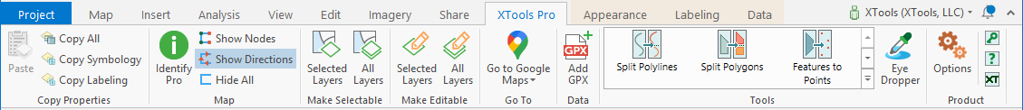 XTools Pro Help - Show Directions