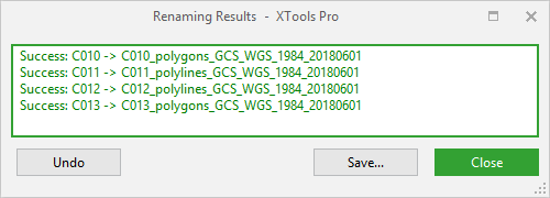 XTools Pro Help - Rename Multiple Datasets