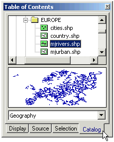 XTools Pro Help - Catalog: Tab and Dockable Window in ArcMap