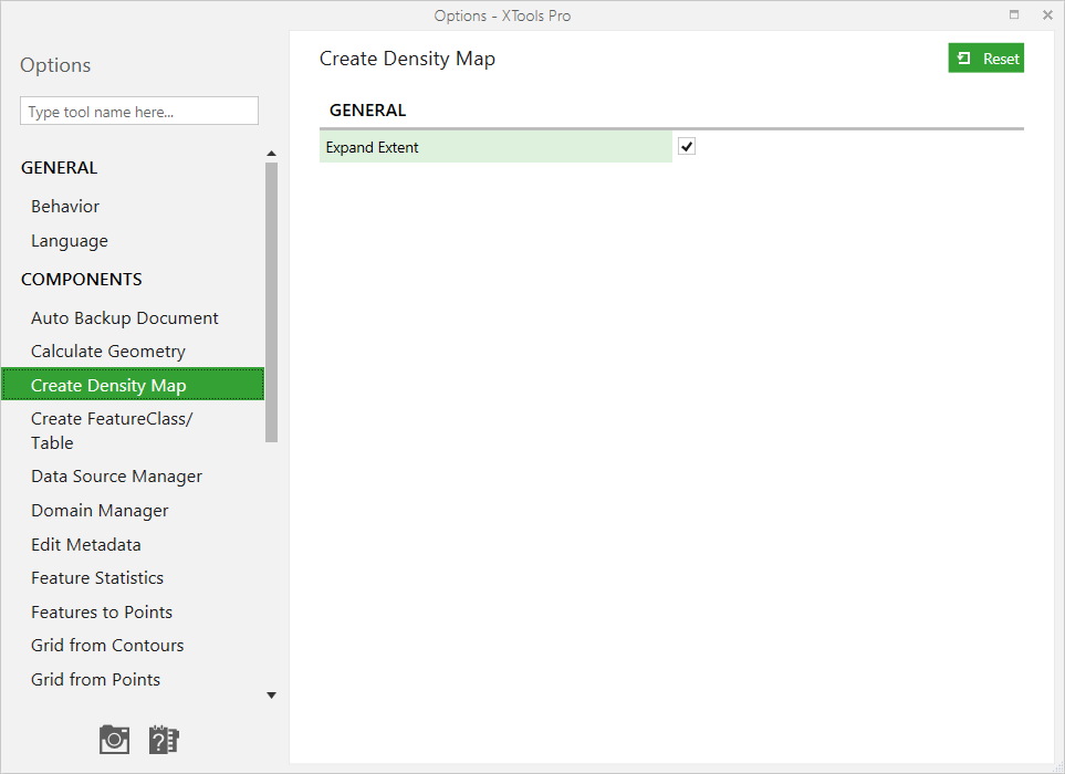XTools Pro Help - Customizing "Create Density Map" tool