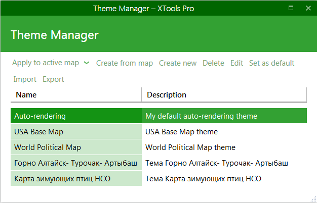 XTools Pro Help - Theme Manager