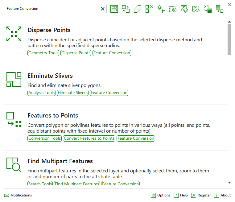 XTools Pro Help - New toolbar menu