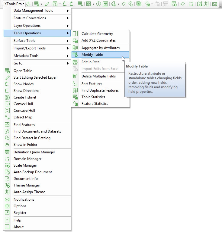 XTools Pro Help - About Restructuring Tables