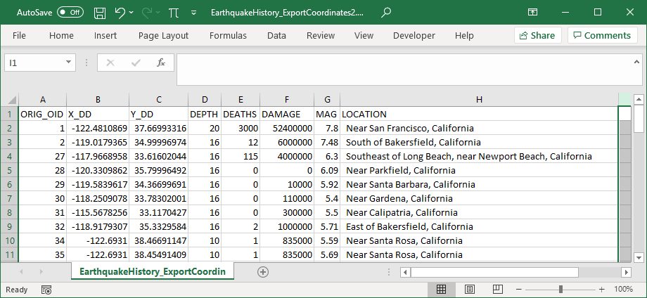XTools Pro Help - Export Coordinates